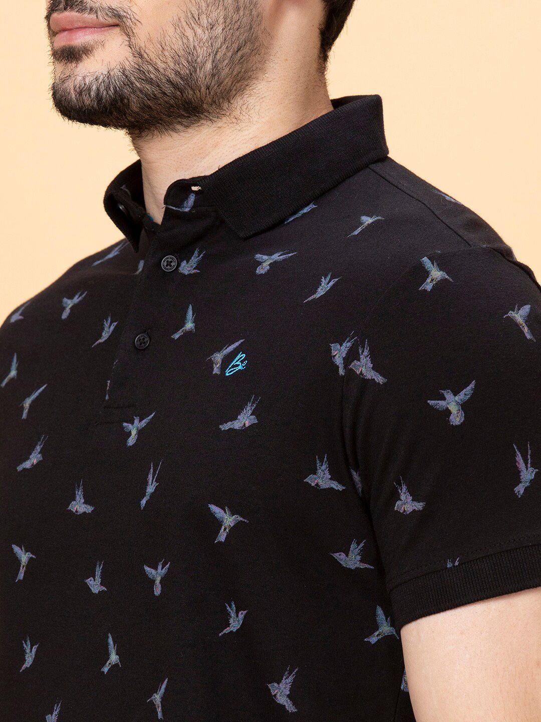 Being Human Conversational Printed Polo Collar Cotton T-shirt - Image 2