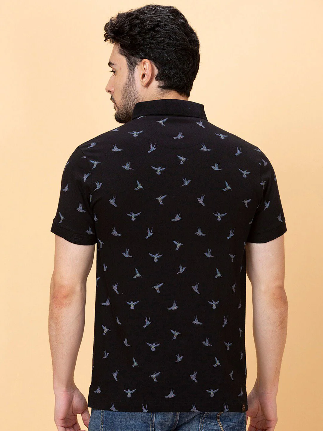 Being Human Conversational Printed Polo Collar Cotton T-shirt - Image 5