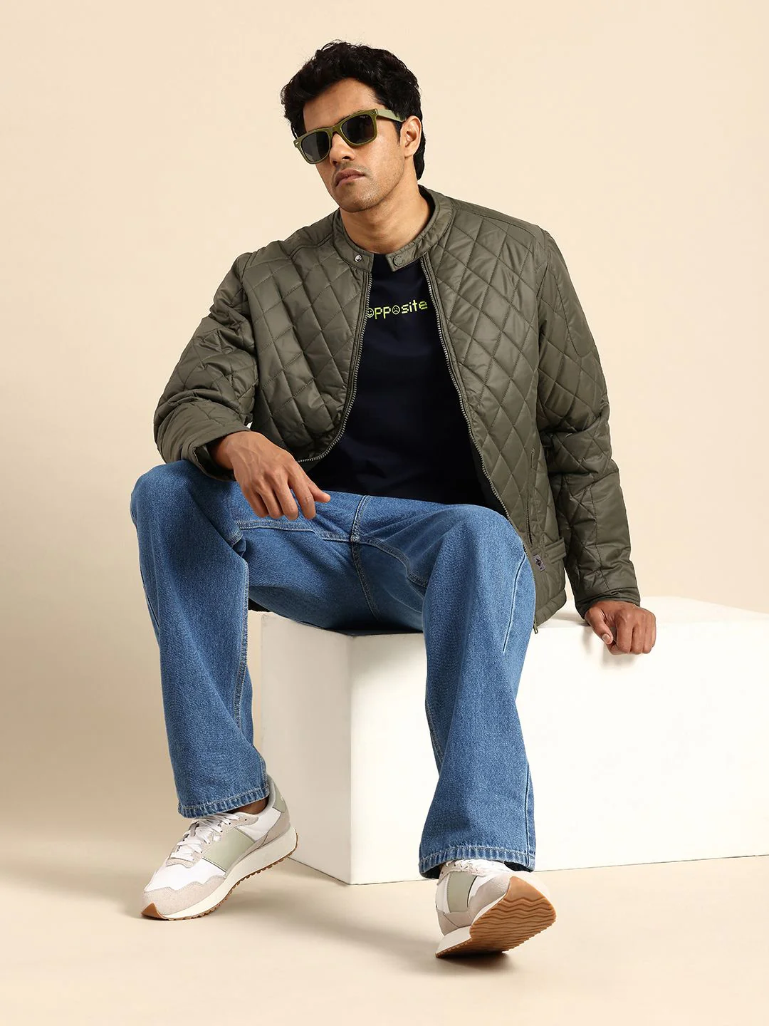 Being Human Double Collar Quilted Jacket - Image 4