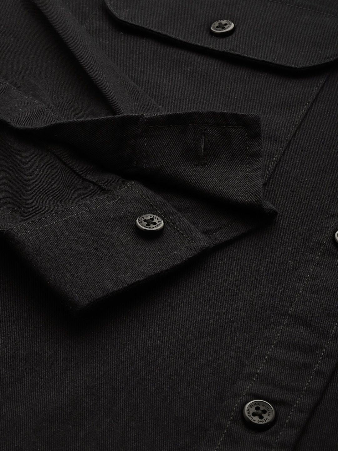 Being Human Drop-Shoulder Sleeves Pure Cotton Casual Shirt - Image 3