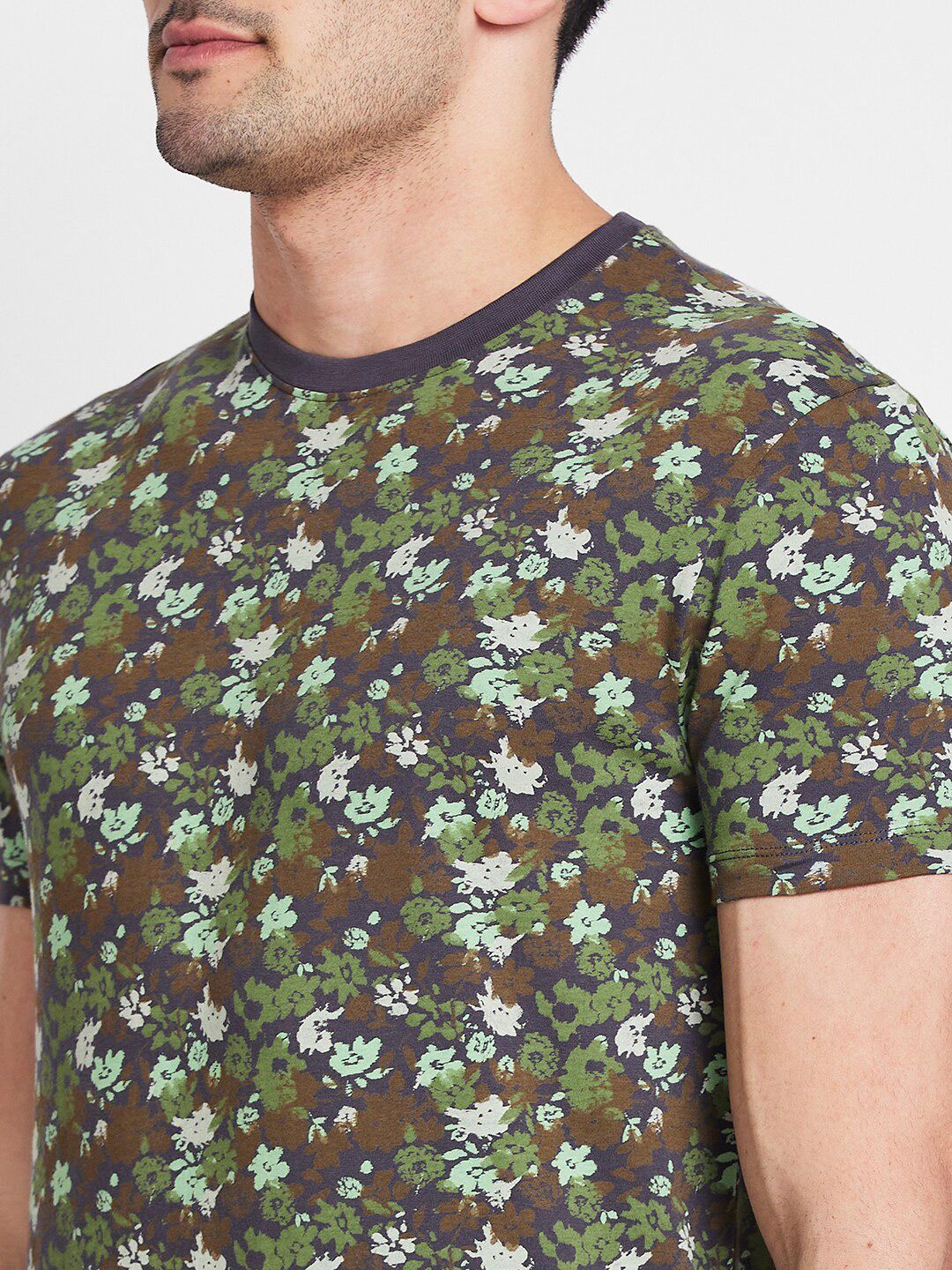 Being Human Floral Printed Pure Cotton T-shirt - Image 2