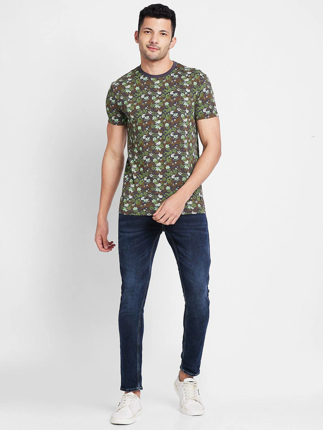 Being Human Floral Printed Pure Cotton T-shirt - Image 4