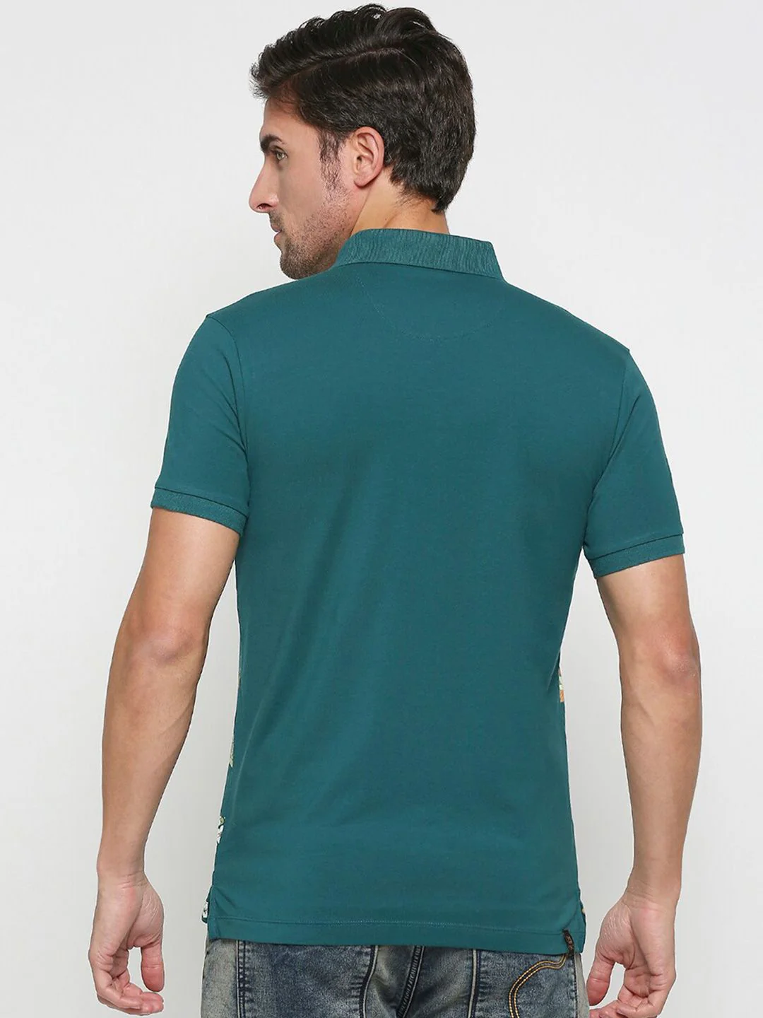 Being Human Floral Printed Polo Collar T-shirt - Image 4