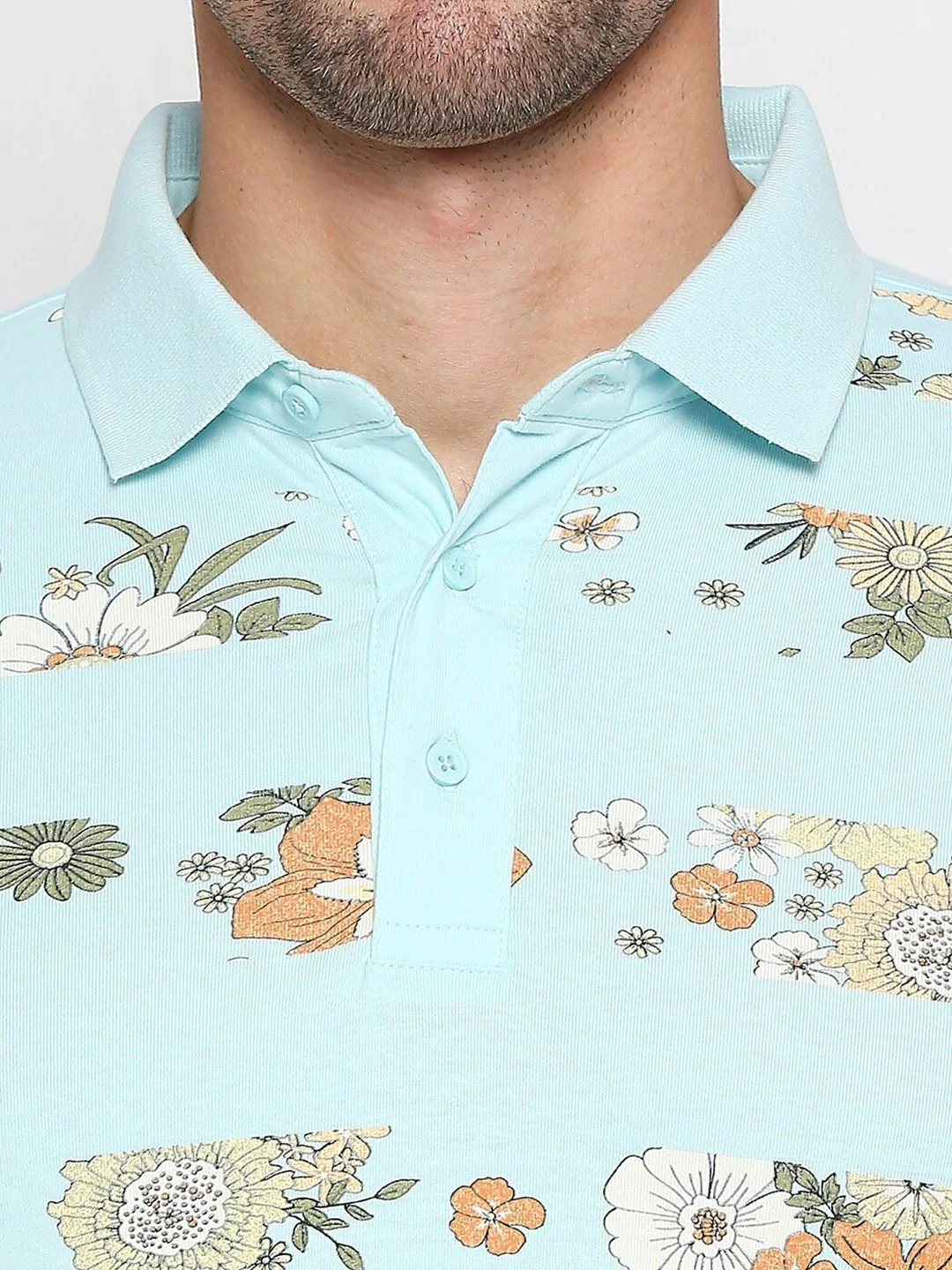 Being Human Floral Printed Polo Collar T-shirt - Image 2