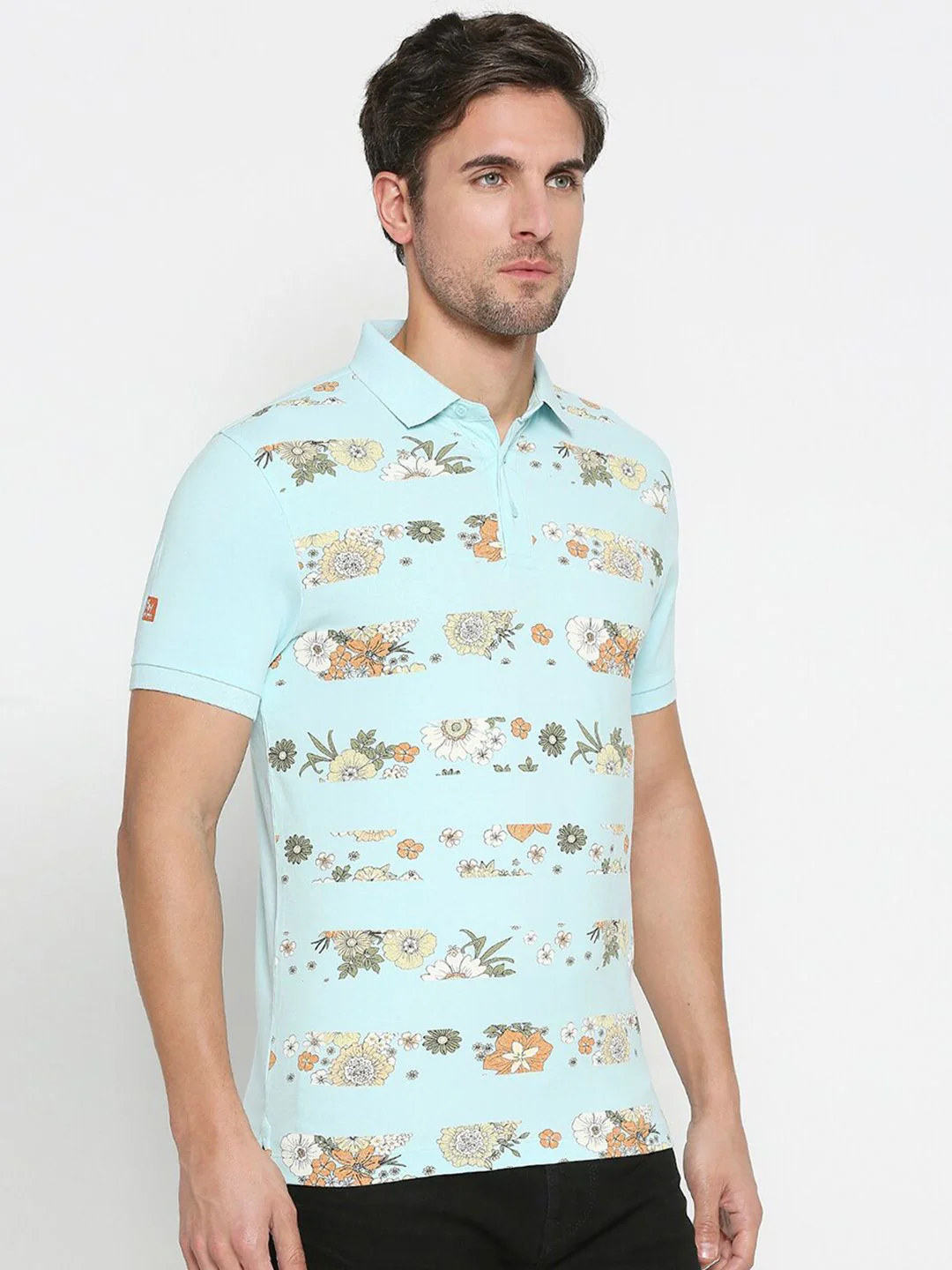 Being Human Floral Printed Polo Collar T-shirt - Image 3