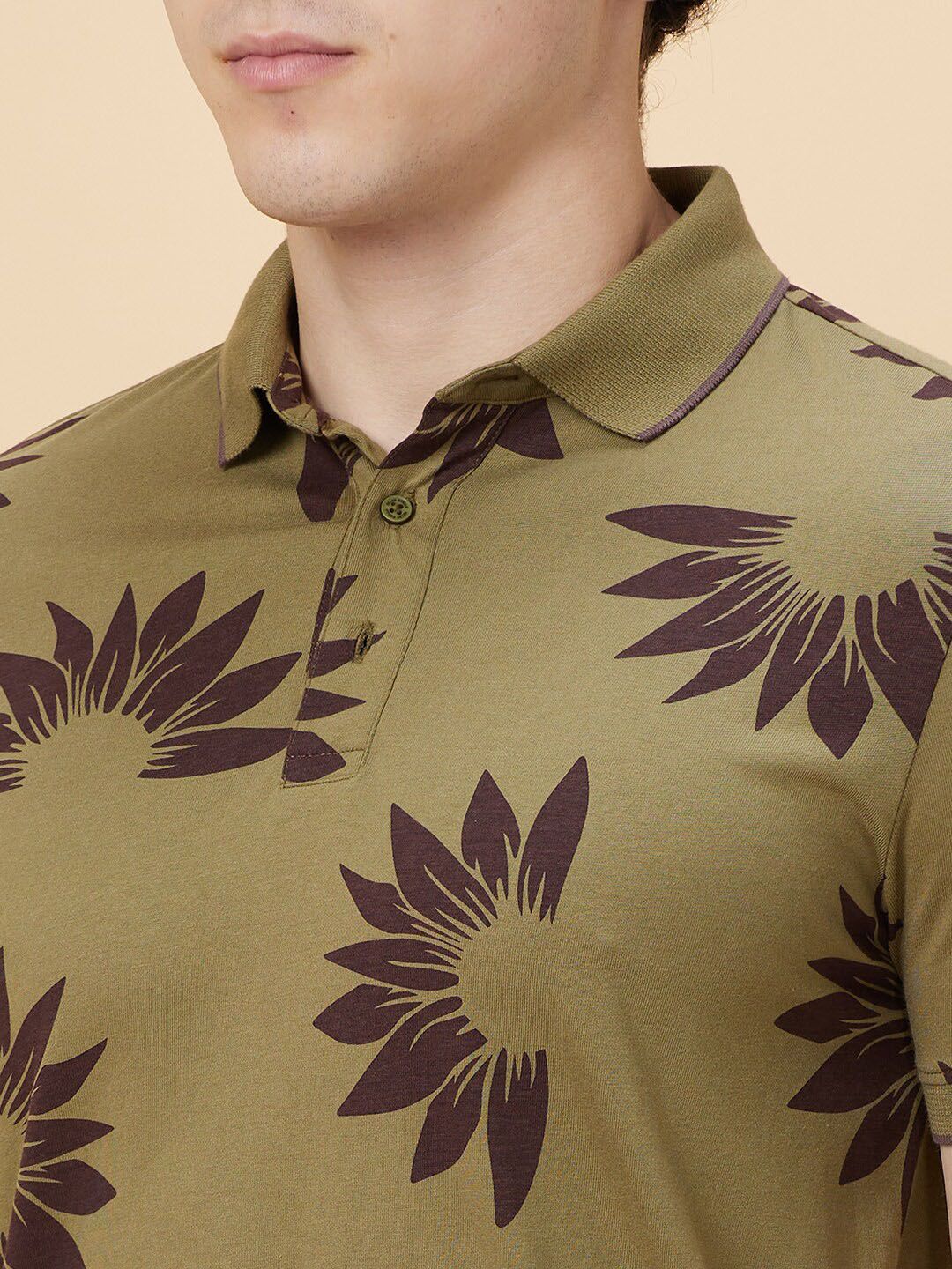 Being Human Floral Printed Polo Collar T-shirt - Image 2