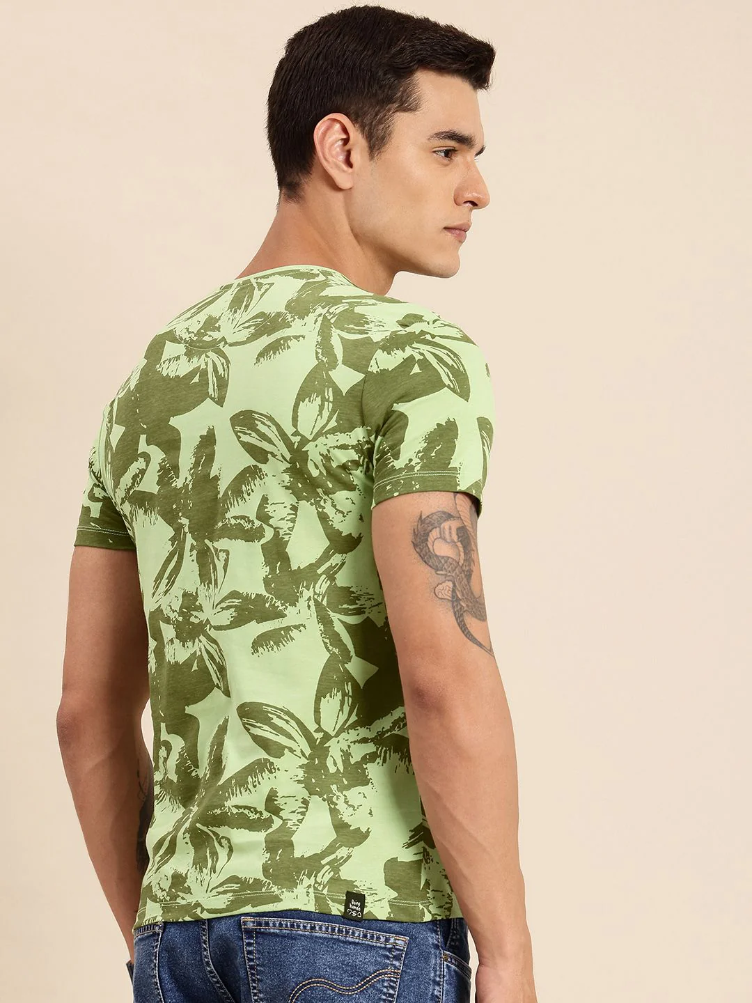 Being Human Floral Printed Pure Cotton T-shirt - Image 5