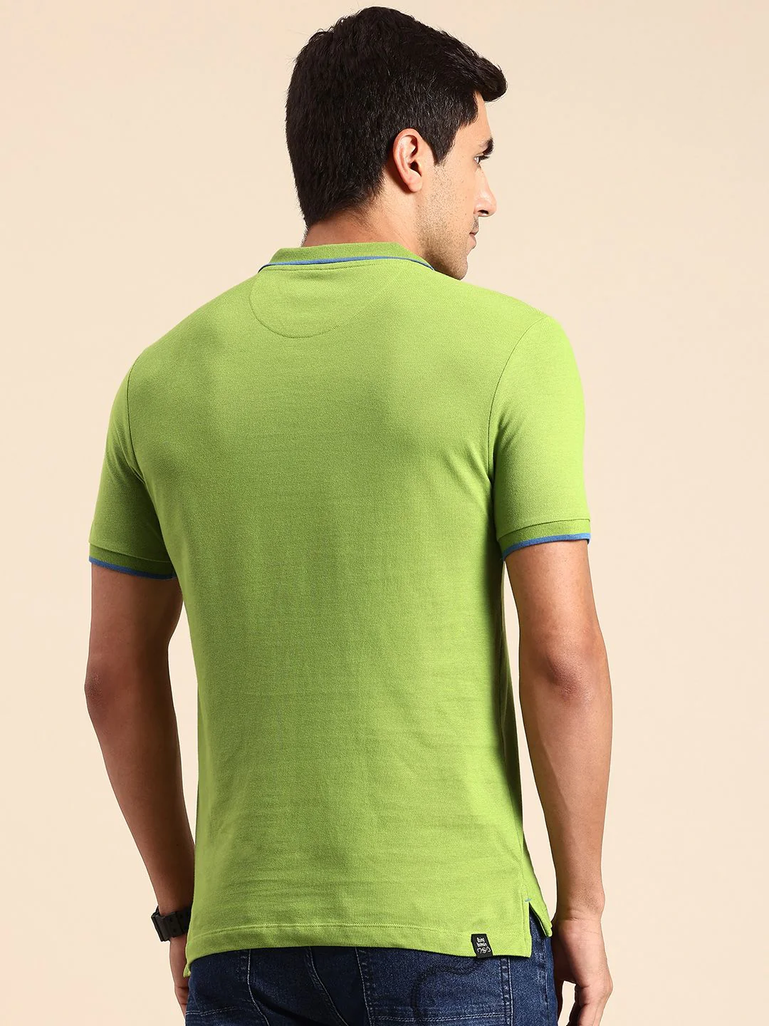 Being Human Geometric Printed Polo Collar Pure Cotton T-shirt - Image 5