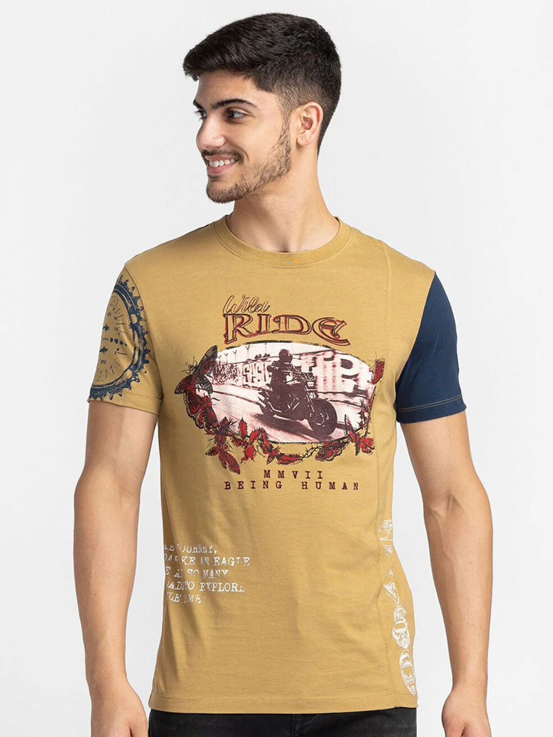 Being Human Graphic Printed Cotton T-shirt