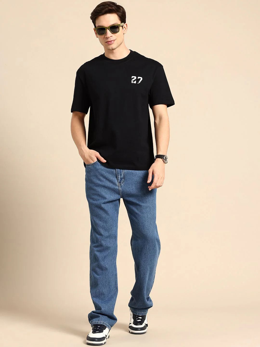 Being Human Graphic Printed Drop-Shoulder Sleeves Pure Cotton T-shirt - Image 4