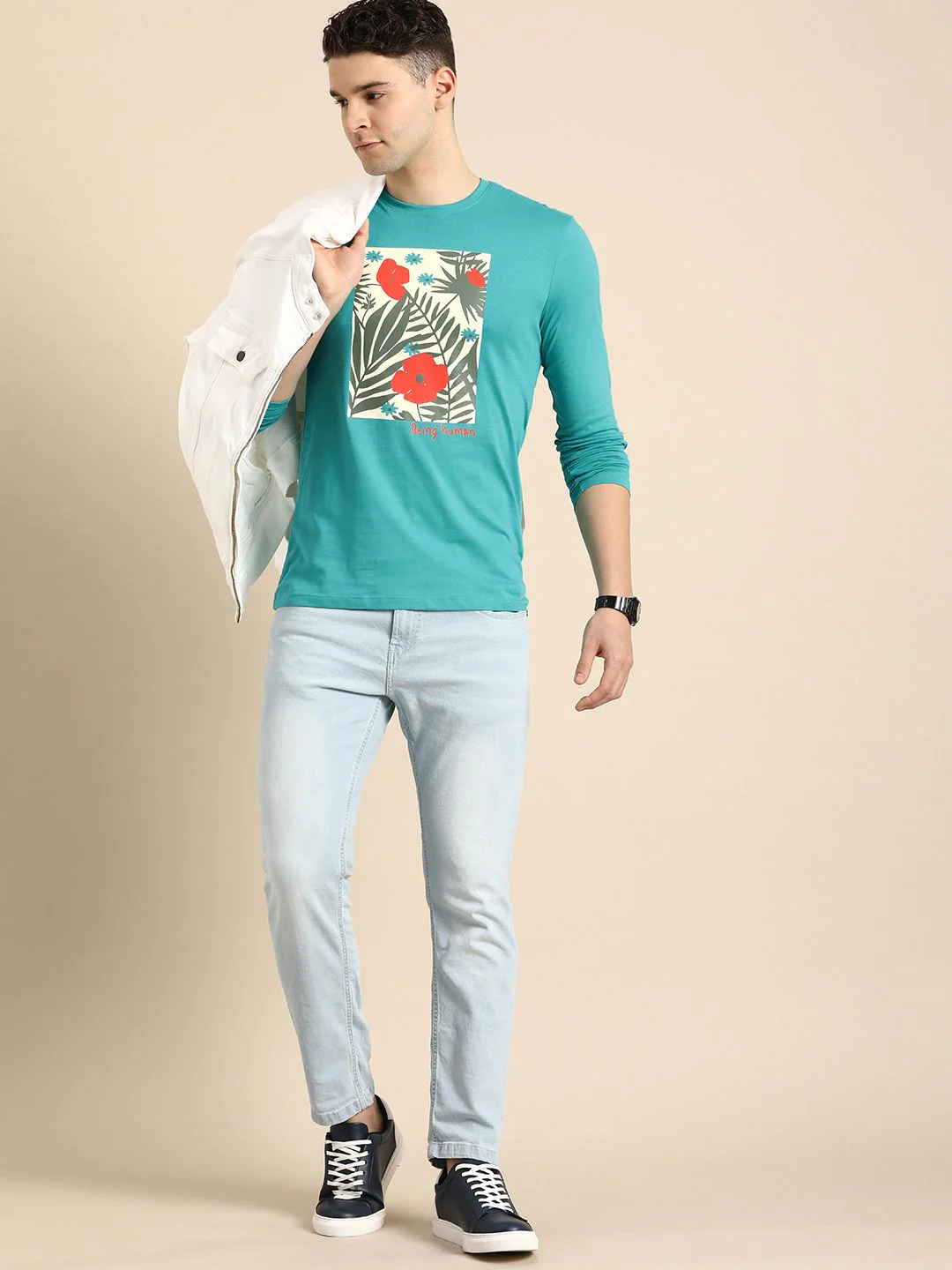 Being Human Graphic Printed Pure Cotton T-shirt - Image 4