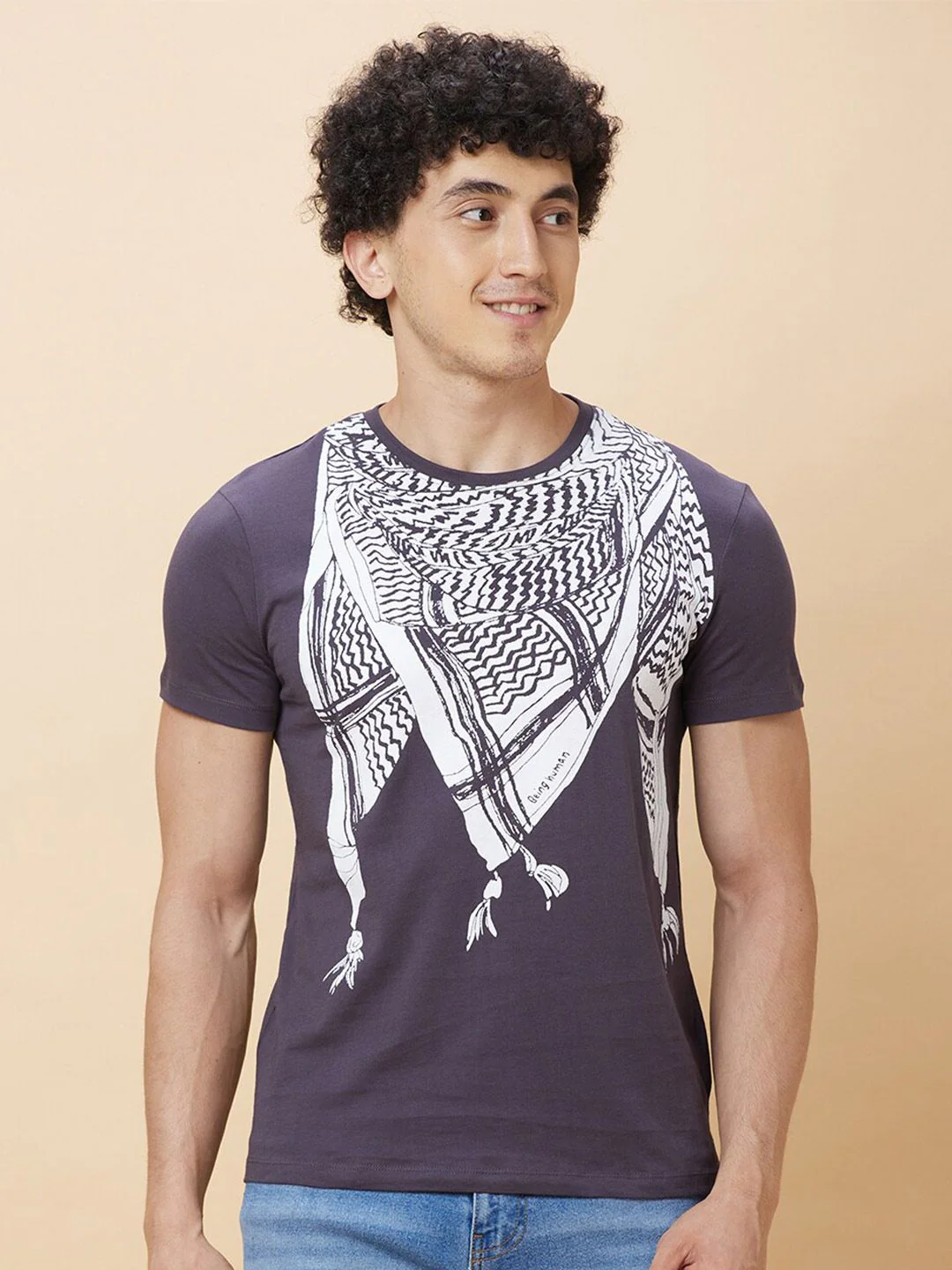 Being Human Graphic Printed Round Neck Pure Cotton T-shirt