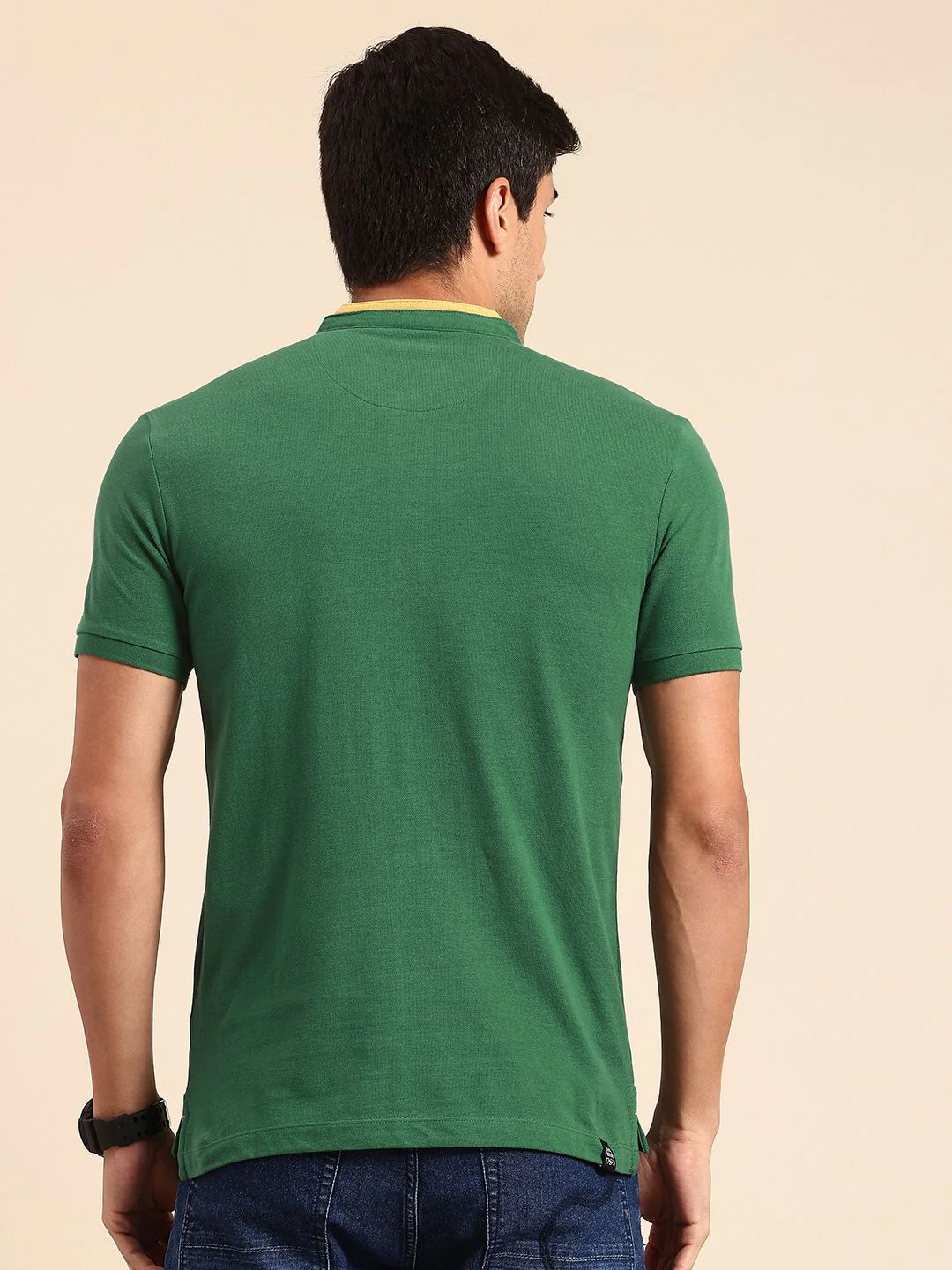 Being Human Henley Neck Pure Cotton T-shirt - Image 5
