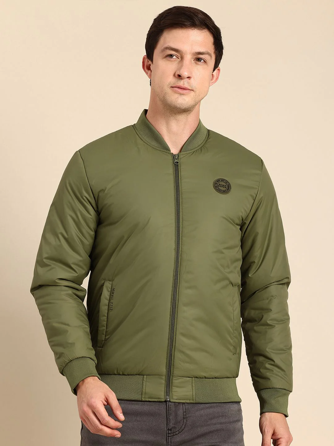 Being Human Mandarin Collar Long Sleeves Bomber Jacket - Image 3