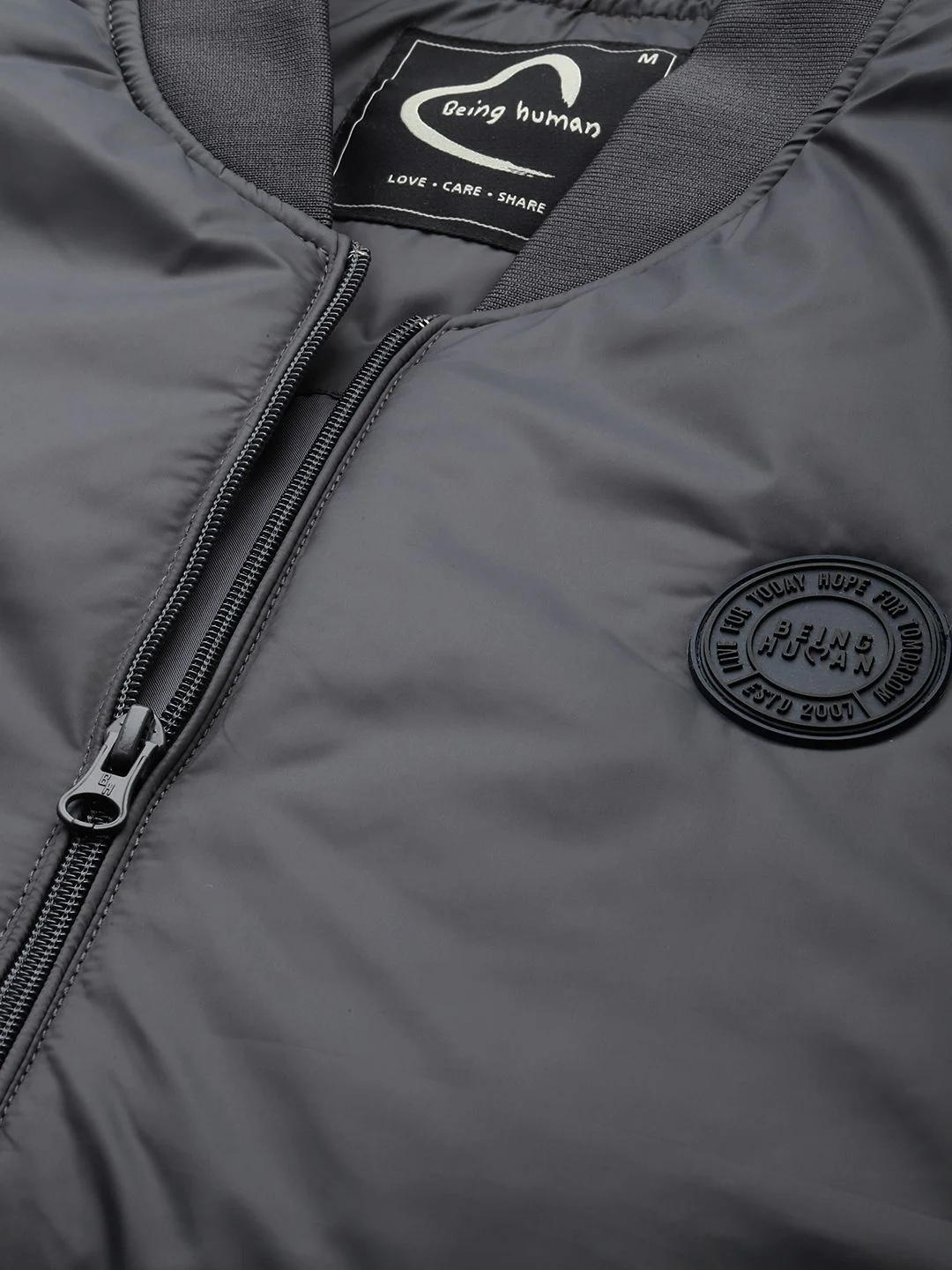 Being Human Mandarin Collar Long Sleeves Bomber Jacket - Image 2