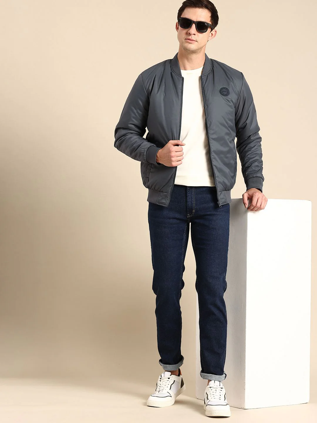 Being Human Mandarin Collar Long Sleeves Bomber Jacket - Image 4