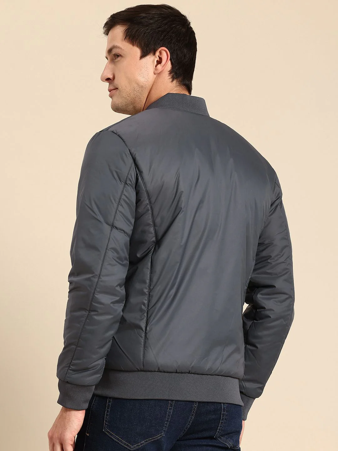 Being Human Mandarin Collar Long Sleeves Bomber Jacket - Image 5