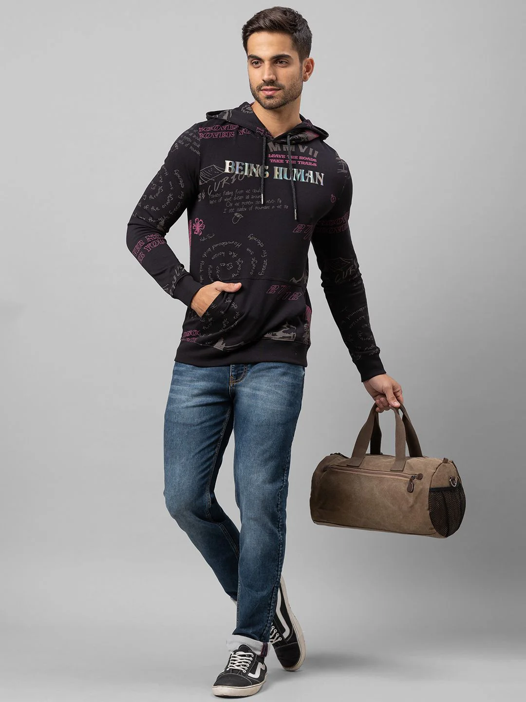 Being Human Men Black Printed Sweatshirt - Image 4