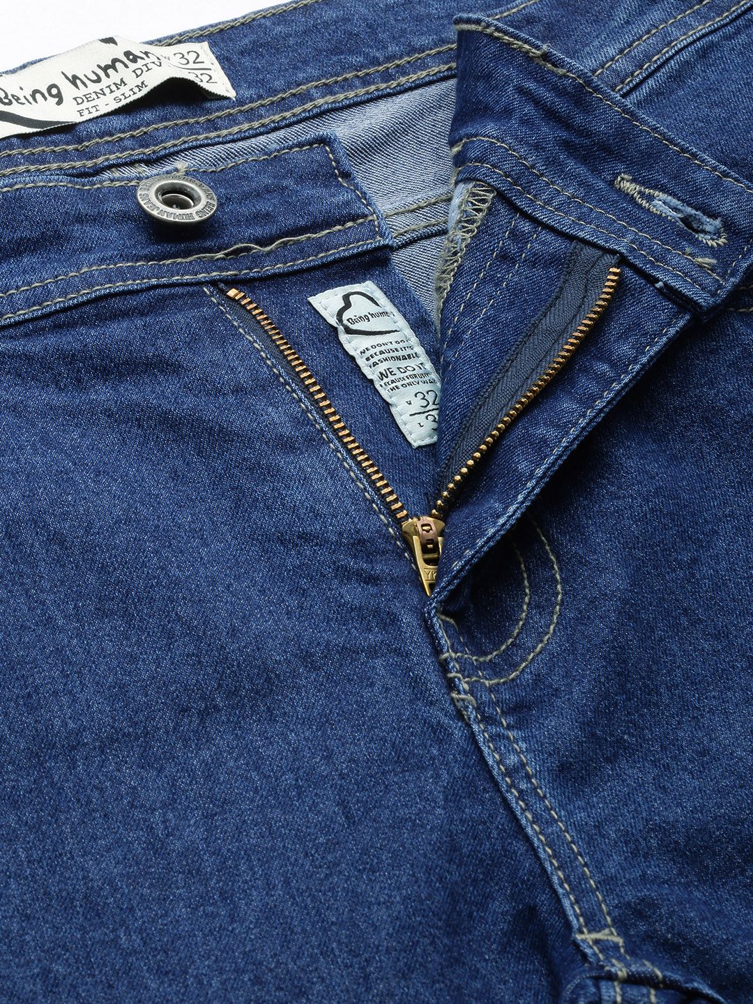 Being Human Men Blue Slim Fit Stretchable Jeans - Image 4