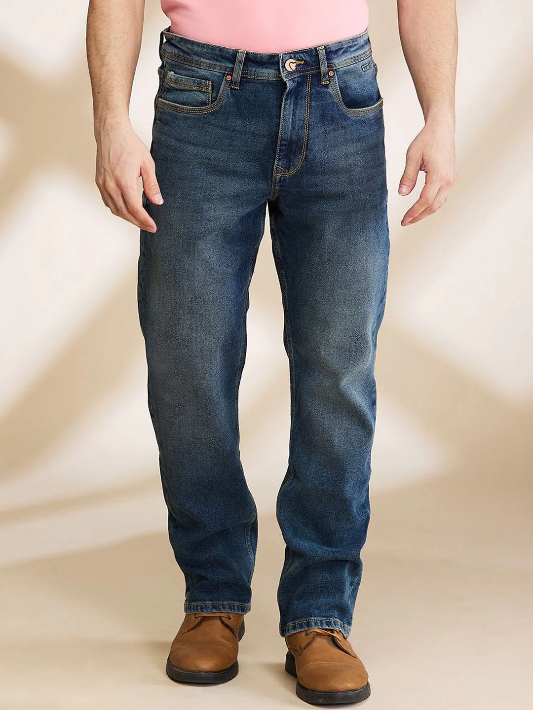 Being Human Men Bootcut Light Fade Jeans