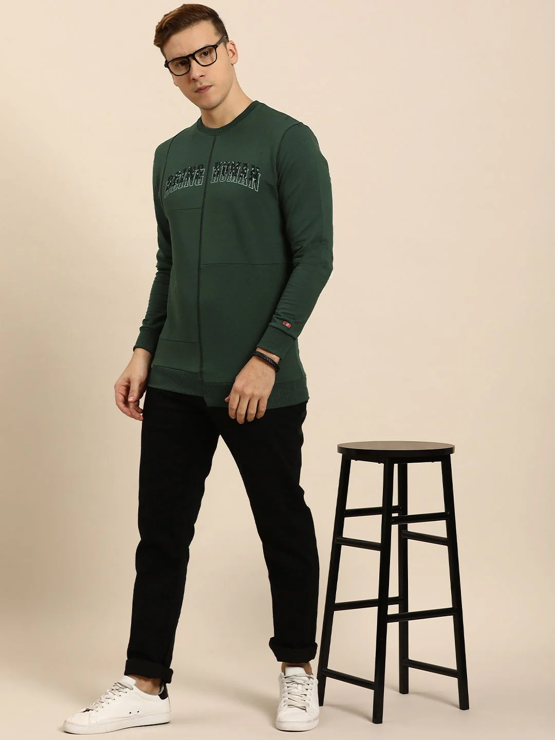 Being Human Men Brand Logo Printed Pullover Sweatshirt - Image 6