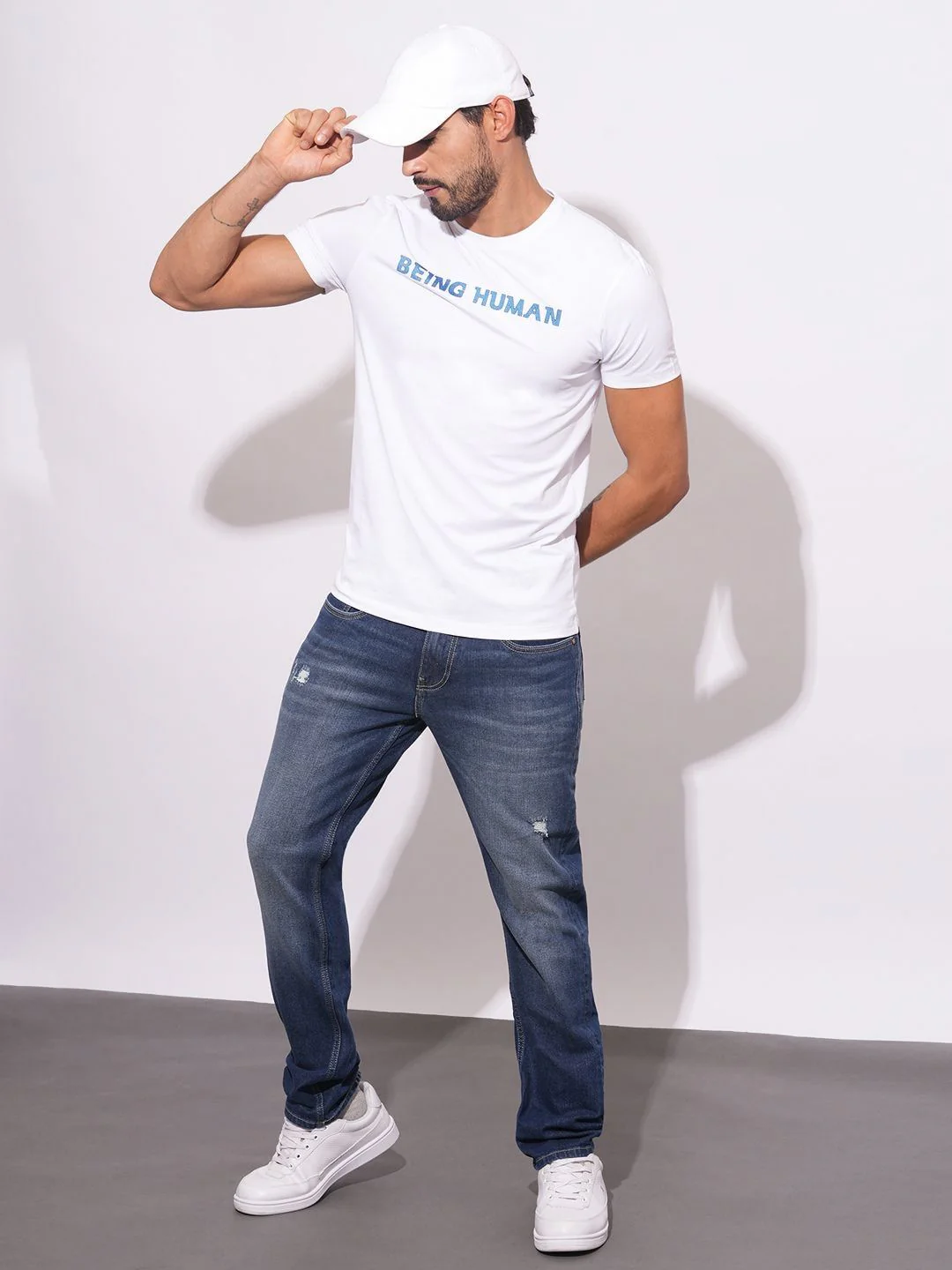 Being Human Men Brand Logo Printed Slim Fit T-shirt - Image 4