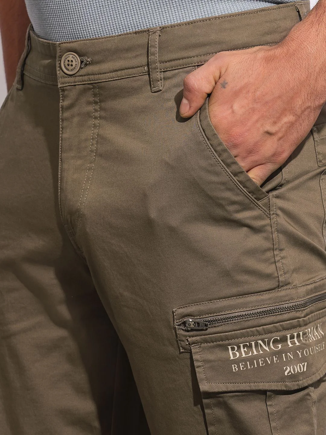 Being Human Men Classic Cargos Trousers - Image 4