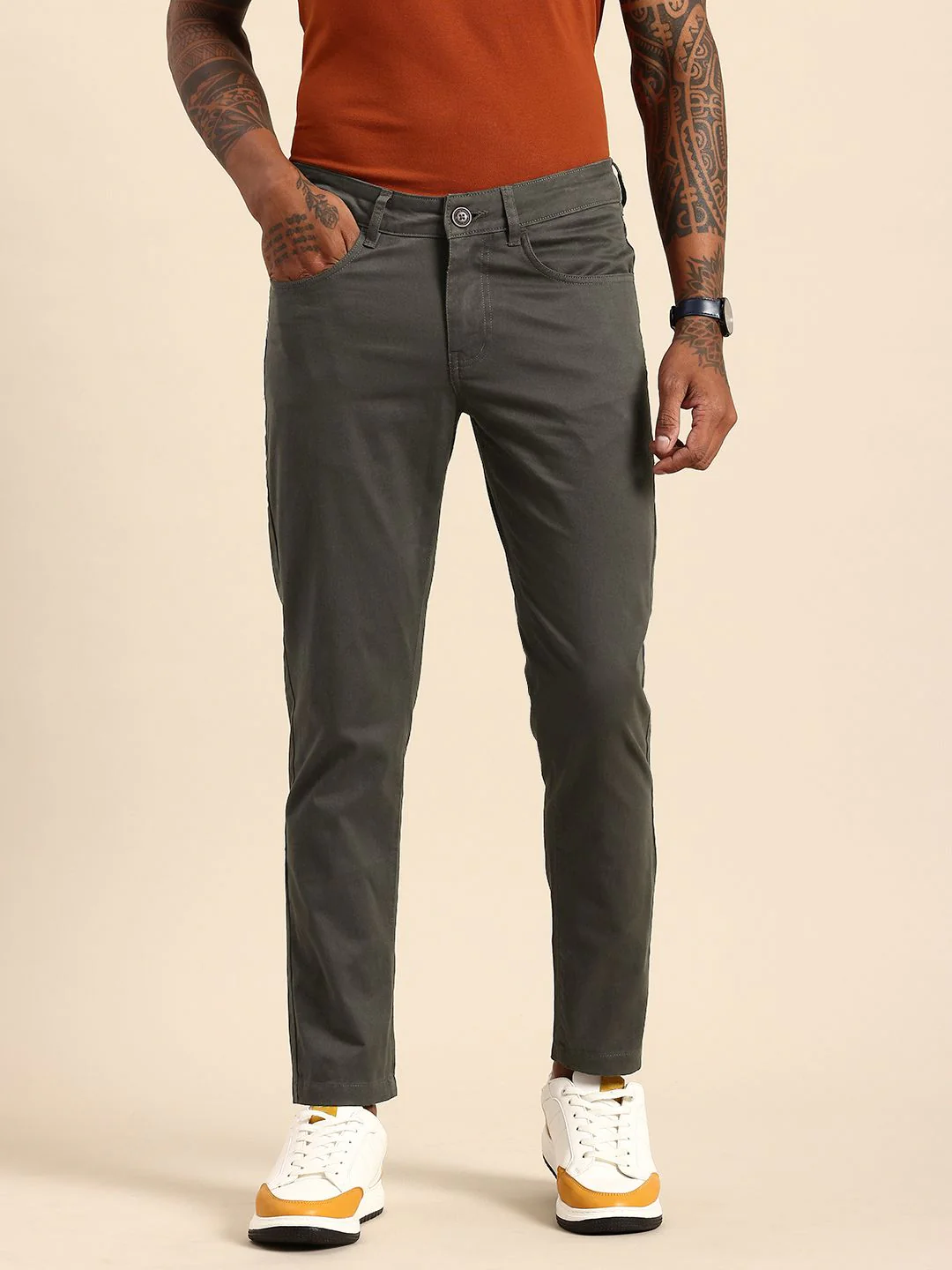 Being Human Men Classic Chinos Trousers