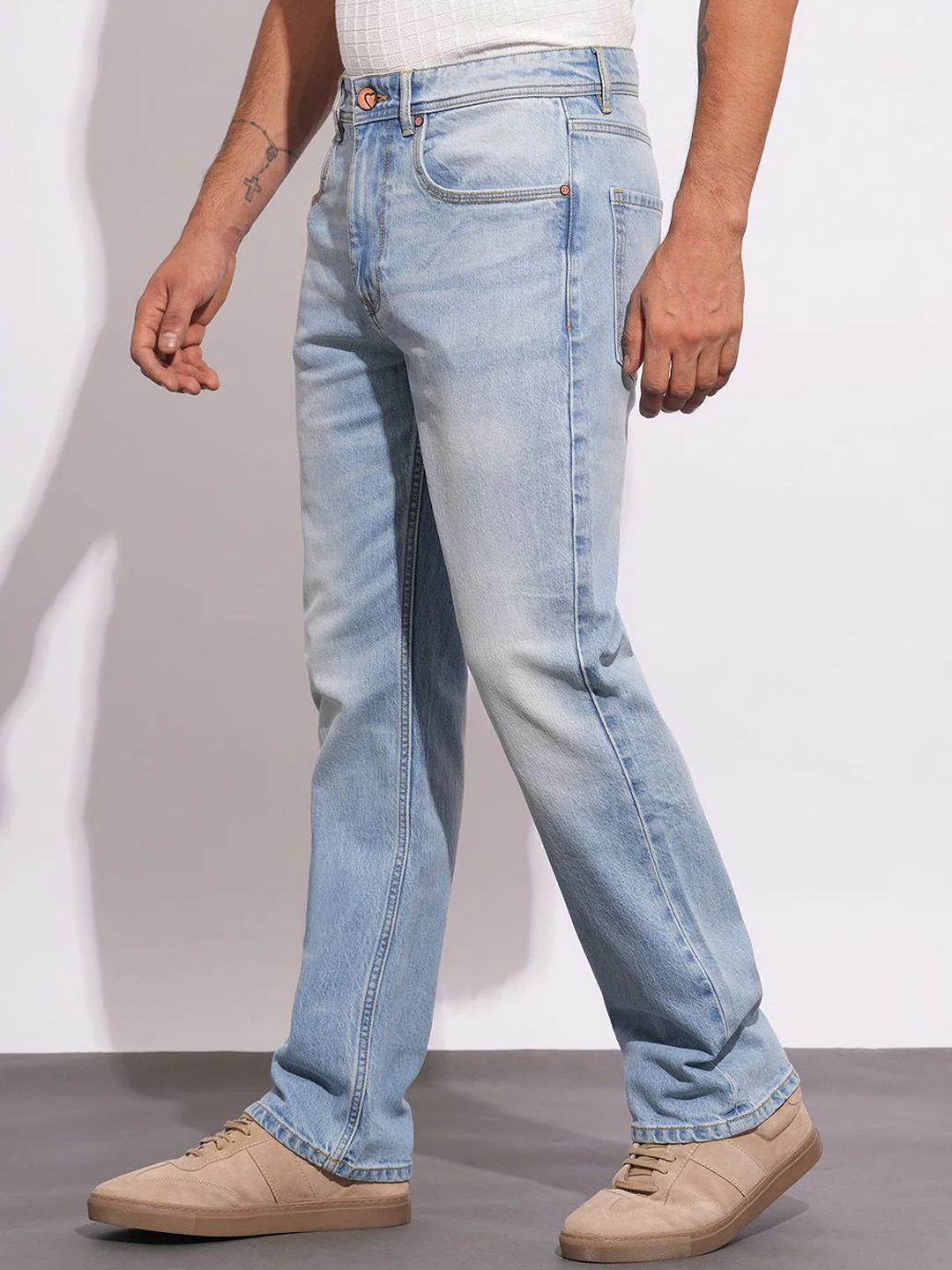 Being Human Men Classic Light Fade Stretchable Jeans - Image 2