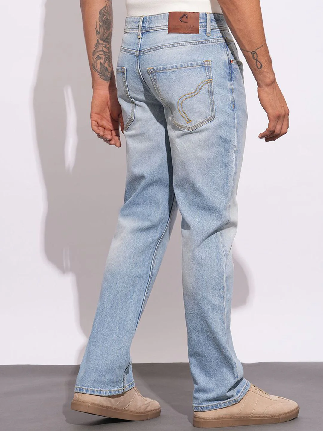 Being Human Men Classic Light Fade Stretchable Jeans - Image 3