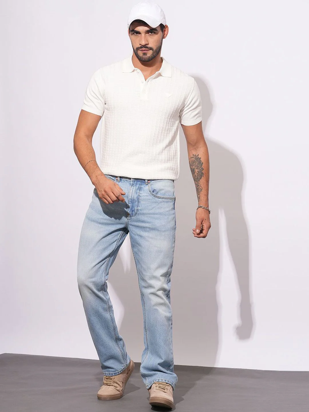 Being Human Men Classic Light Fade Stretchable Jeans - Image 5