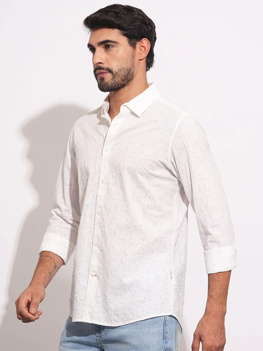 Being Human Men Classic Opaque Printed Casual Shirt - Image 3