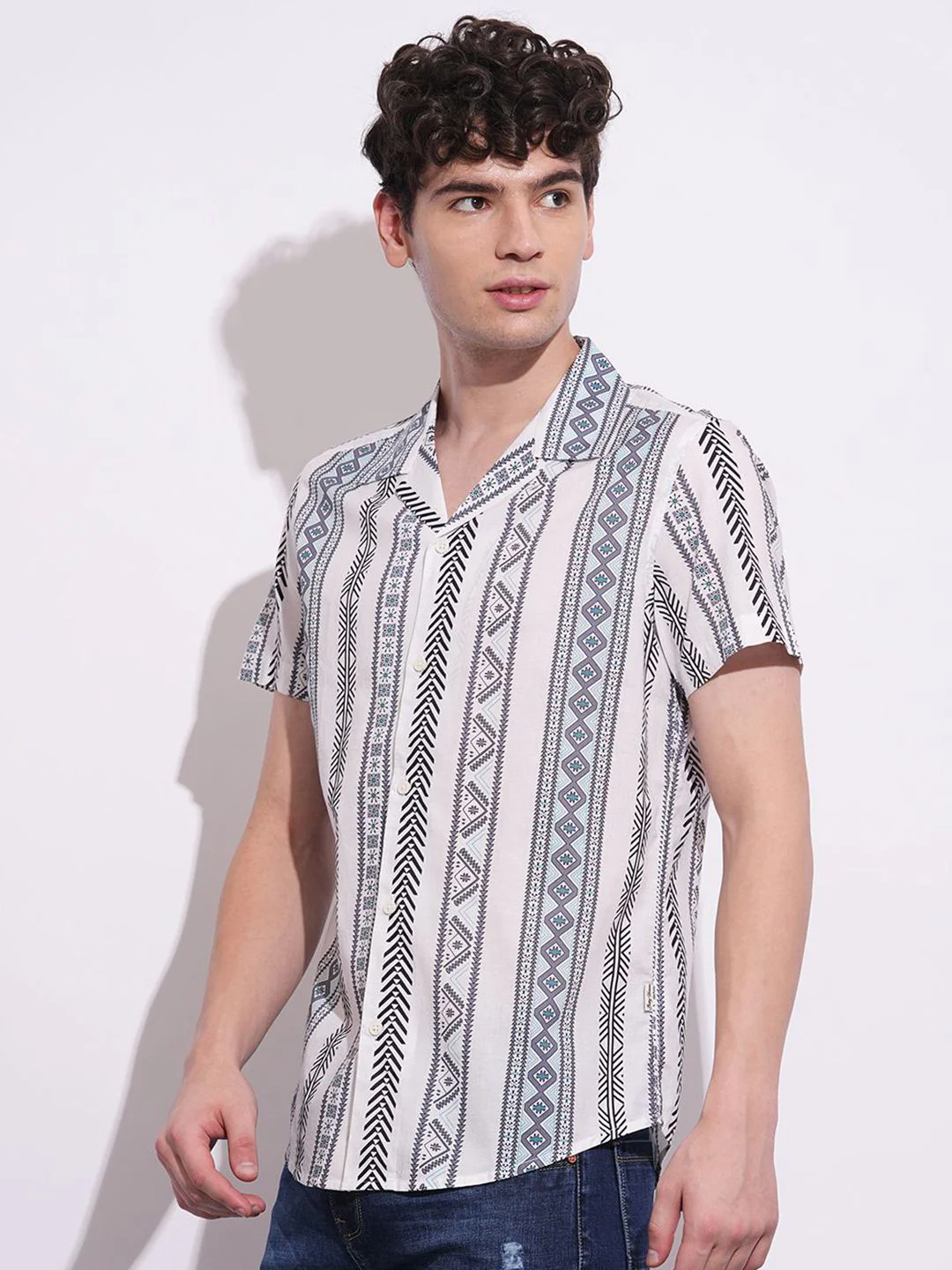 Being Human Men Classic Opaque Printed Casual Shirt - Image 3