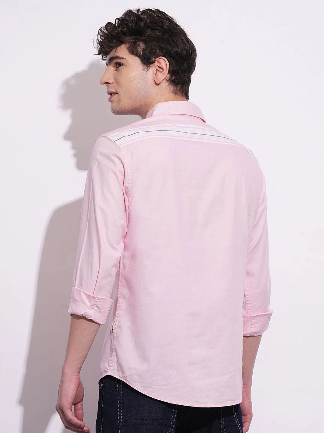 Being Human Men Classic Slim Fit Horizontal Stripes Opaque Striped Casual Shirt - Image 5