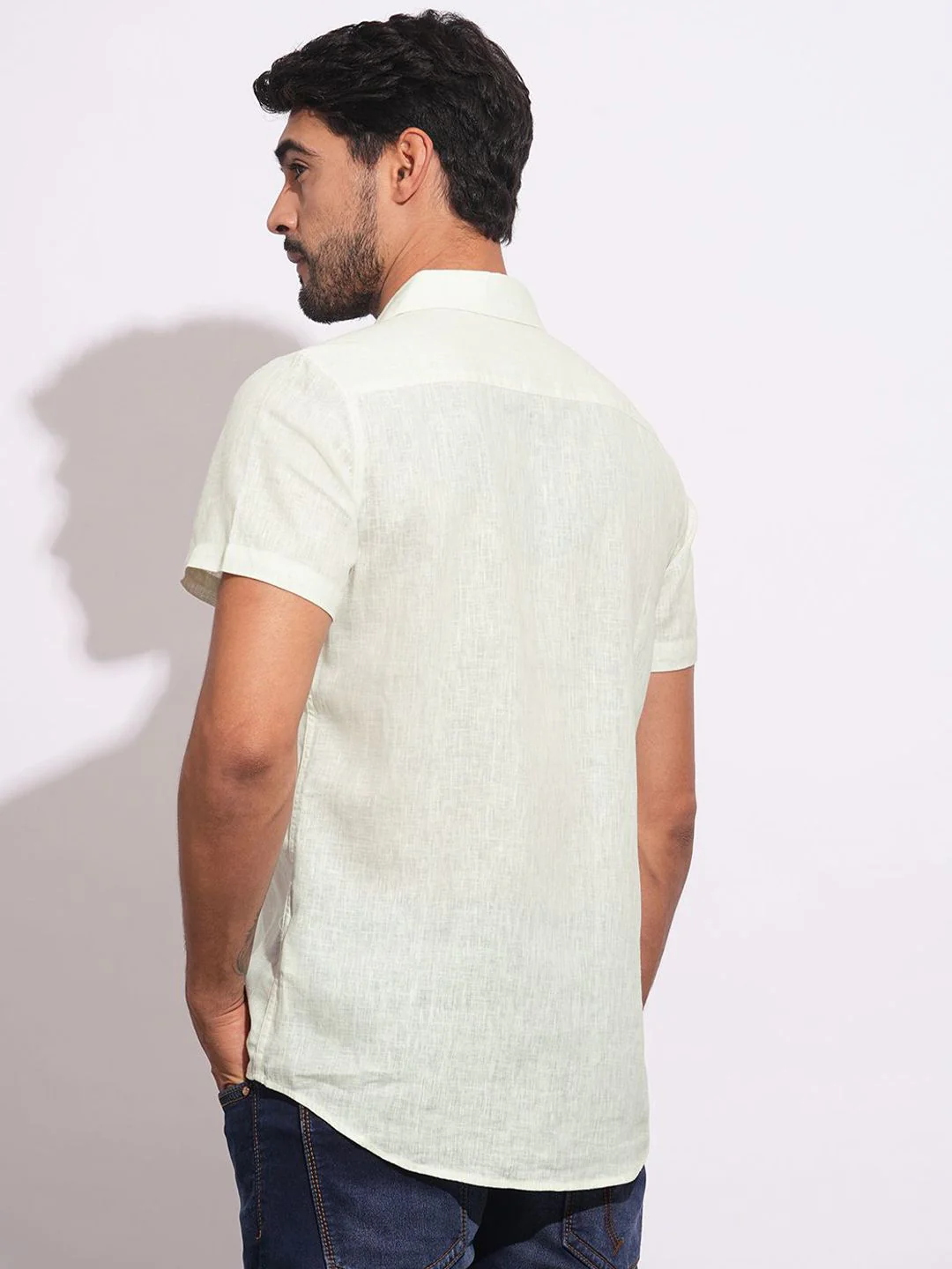 Being Human Men Classic Slim Fit Opaque Casual Shirt - Image 5