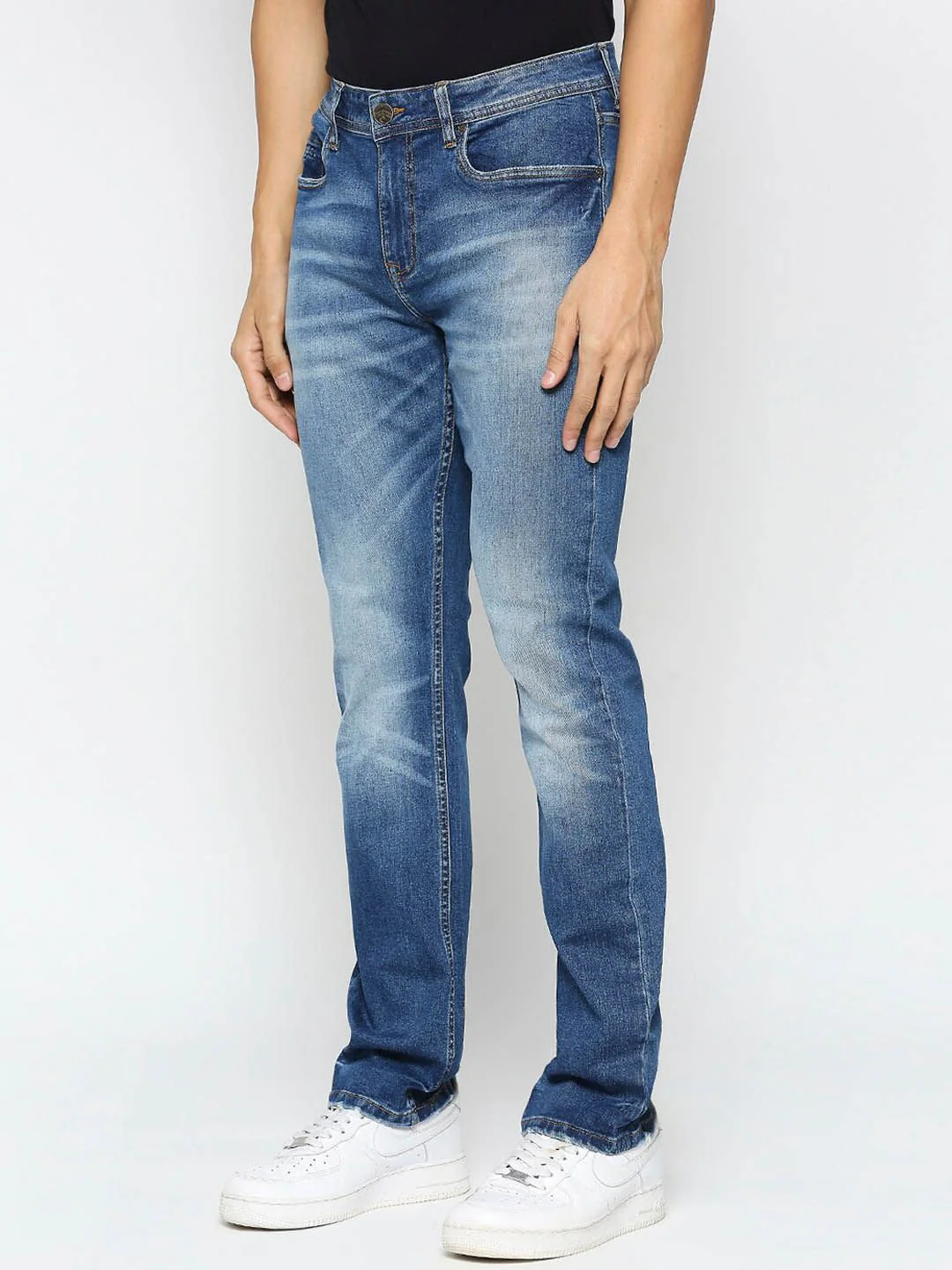 Being Human Men Clean Look Mid-Rise Heavy Fade Jeans - Image 3