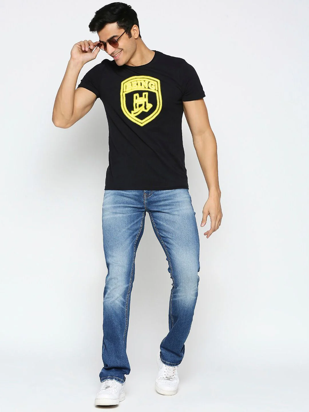 Being Human Men Clean Look Mid-Rise Heavy Fade Jeans - Image 4