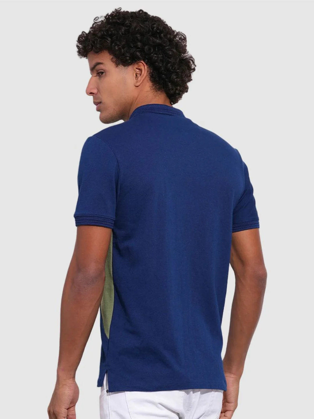 Being Human Men Colourblocked Polo Collar Applique T-shirt - Image 5