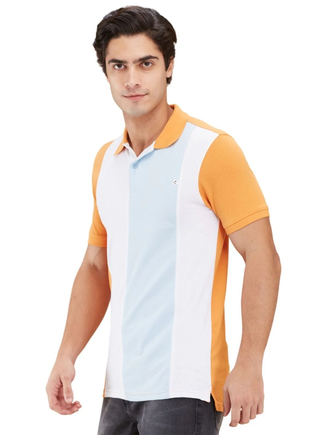Being Human Men Colourblocked Polo Collar T-shirt - Image 3