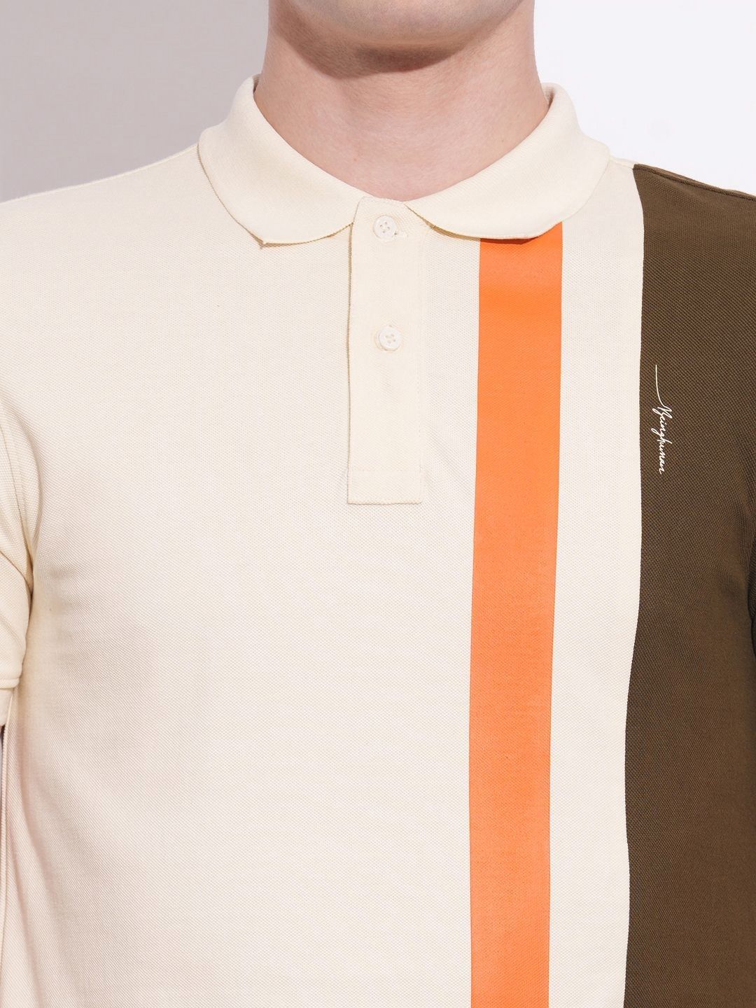 Being Human Men Colourblocked Polo Collar T-shirt - Image 2