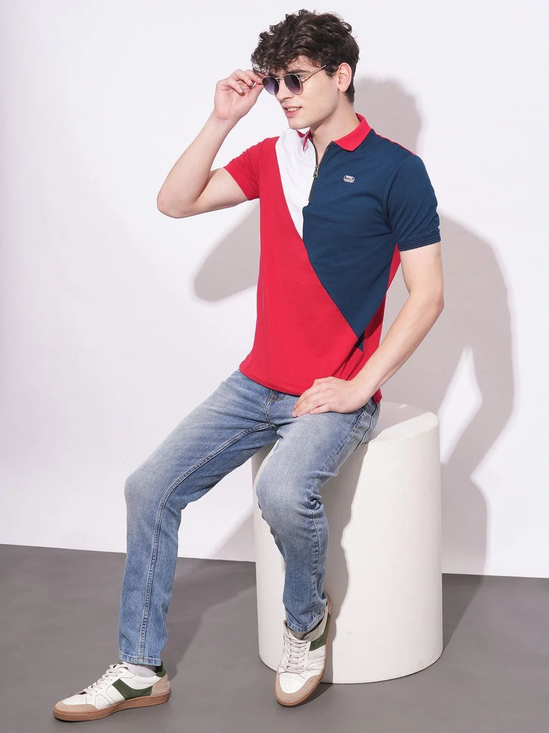 Being Human Men Colourblocked Polo Collar T-shirt - Image 4