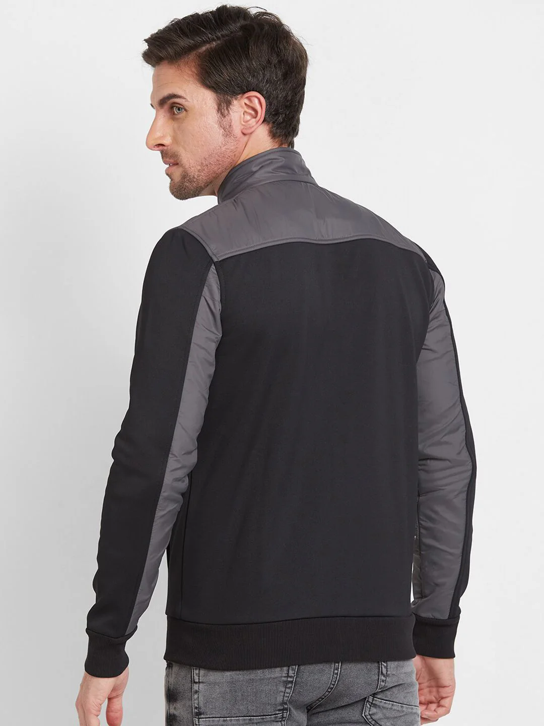 Being Human Men Colourblocked Sporty Jacket with Patchwork - Image 5