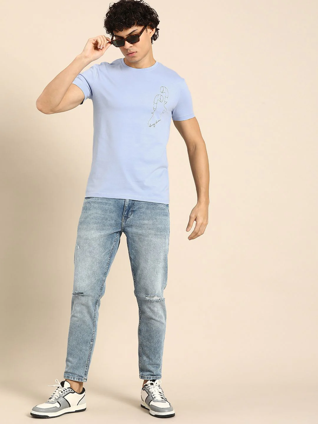 Being Human Men Graphic & Brand Logo Placement Print Pure Cotton T-shirt - Image 4