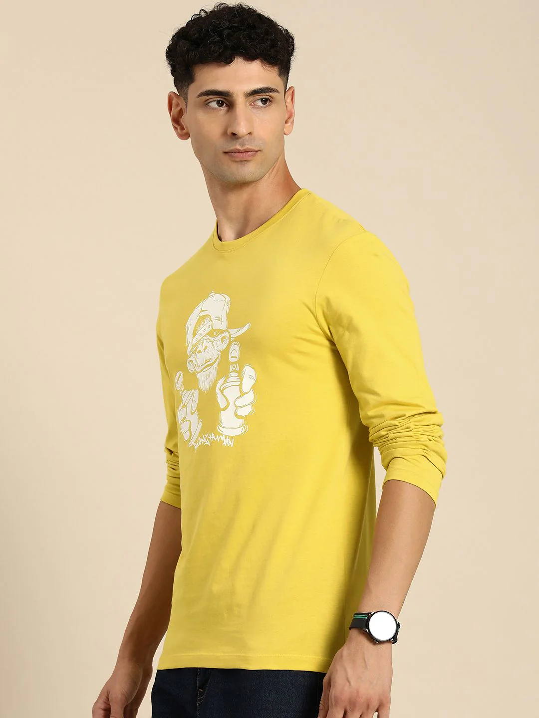 Being Human Men Graphic & Brand Logo Print Pure Cotton T-shirt - Image 3
