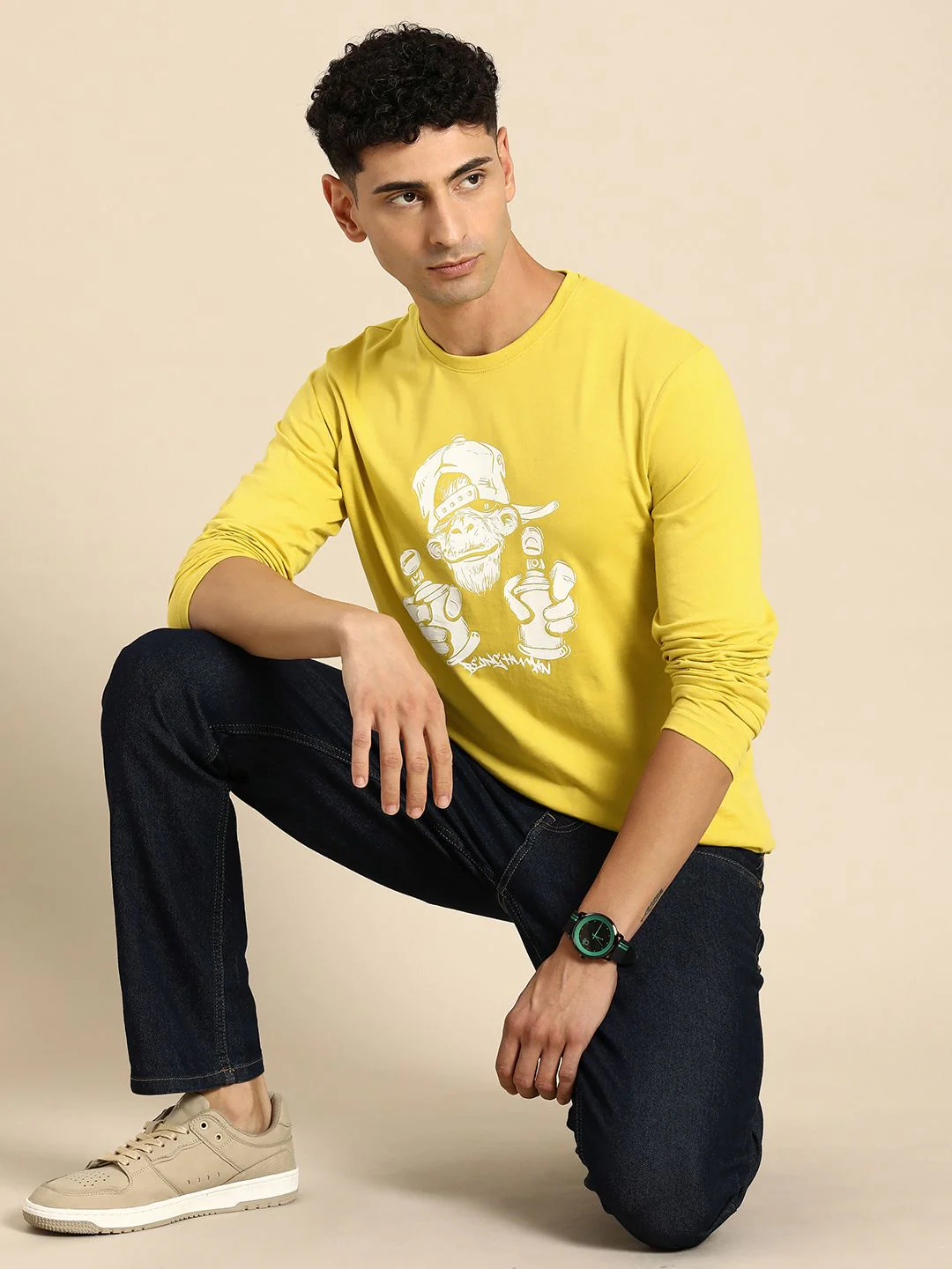 Being Human Men Graphic & Brand Logo Print Pure Cotton T-shirt - Image 4