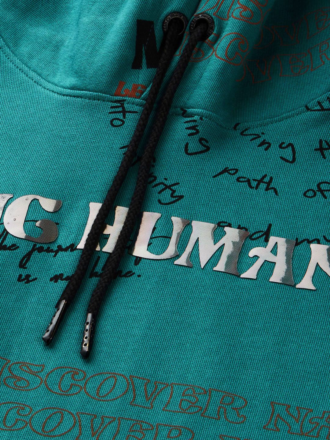 Being Human Men Graphic Printed Pure Cotton Hooded Sweatshirt - Image 2