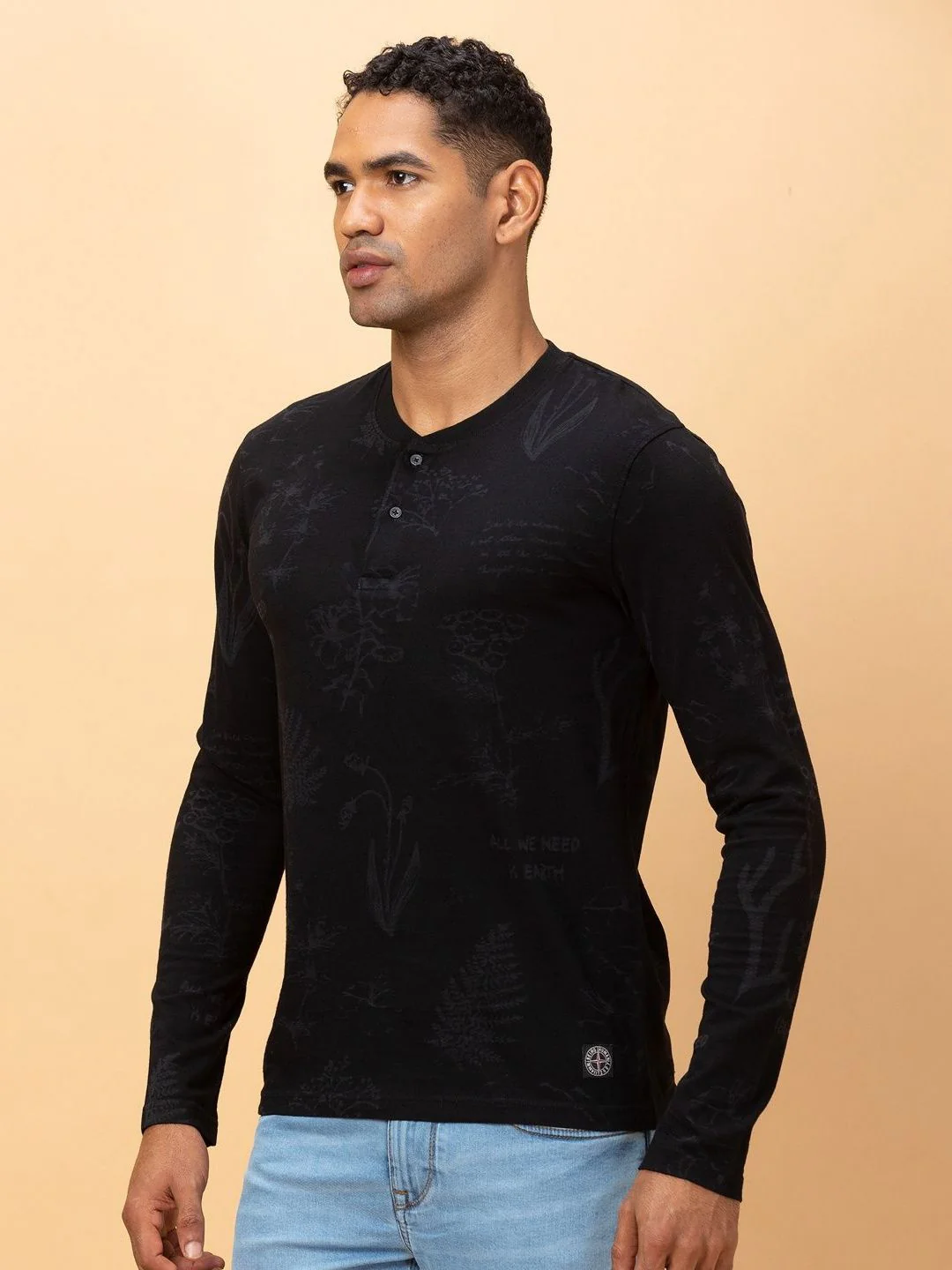 Being Human Men Henley Neck Pockets T-shirt - Image 2