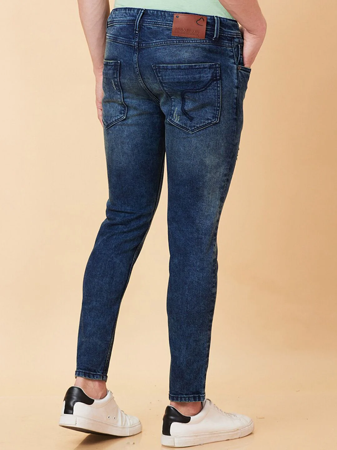Being Human Men Low Distress Heavy Fade Jeans - Image 3