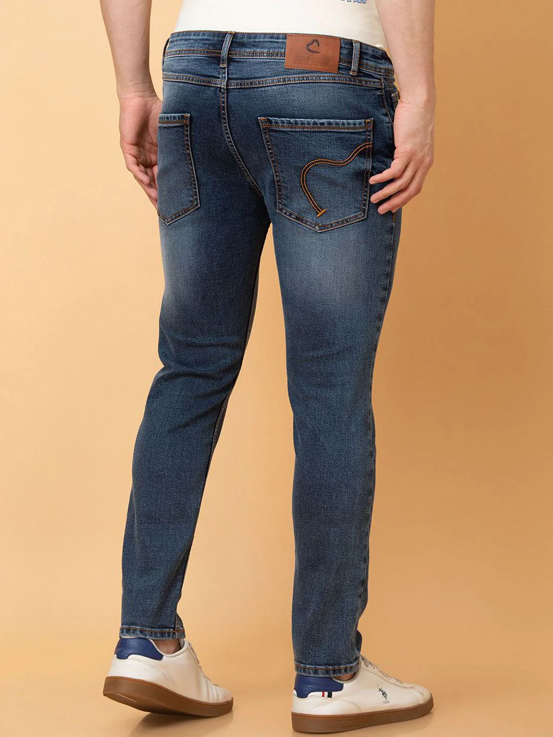 Being Human Men Low Distress Heavy Fade Jeans - Image 3