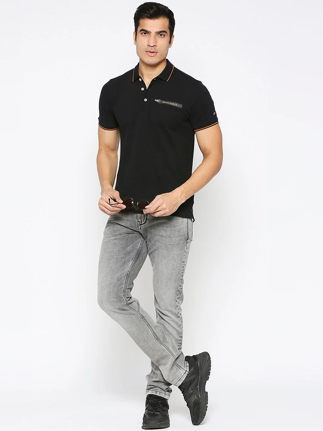 Being Human Men Low Distress Heavy Fade Slim Fit Jeans - Image 4